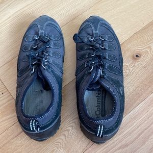 Columbia Women's Tenacity Hiking Sneakers Black Size 8 Partial Suede, Omni Grip